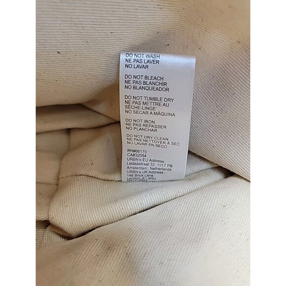 ANTHROPOLOGIE Tote Zip Purse Cream Sherpa Bag Tan Adjustable Straps & Pocket NWT - Picture 9 of 15